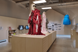 Mannequins on a podium